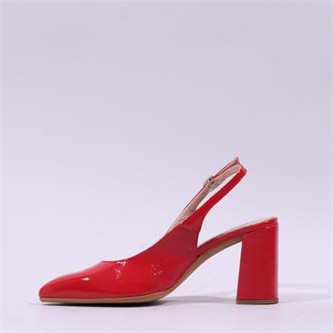 Wonders Vilma Slingback Block Heel - Red Patent